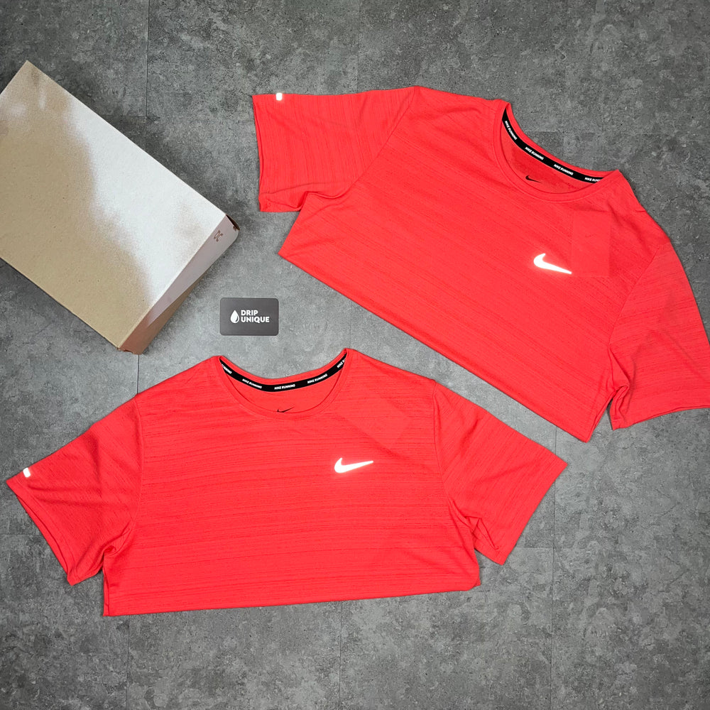 Nike Miler T-Shirt 2.0 Crimson Red, Nike Miler Top, dripuniqueuk