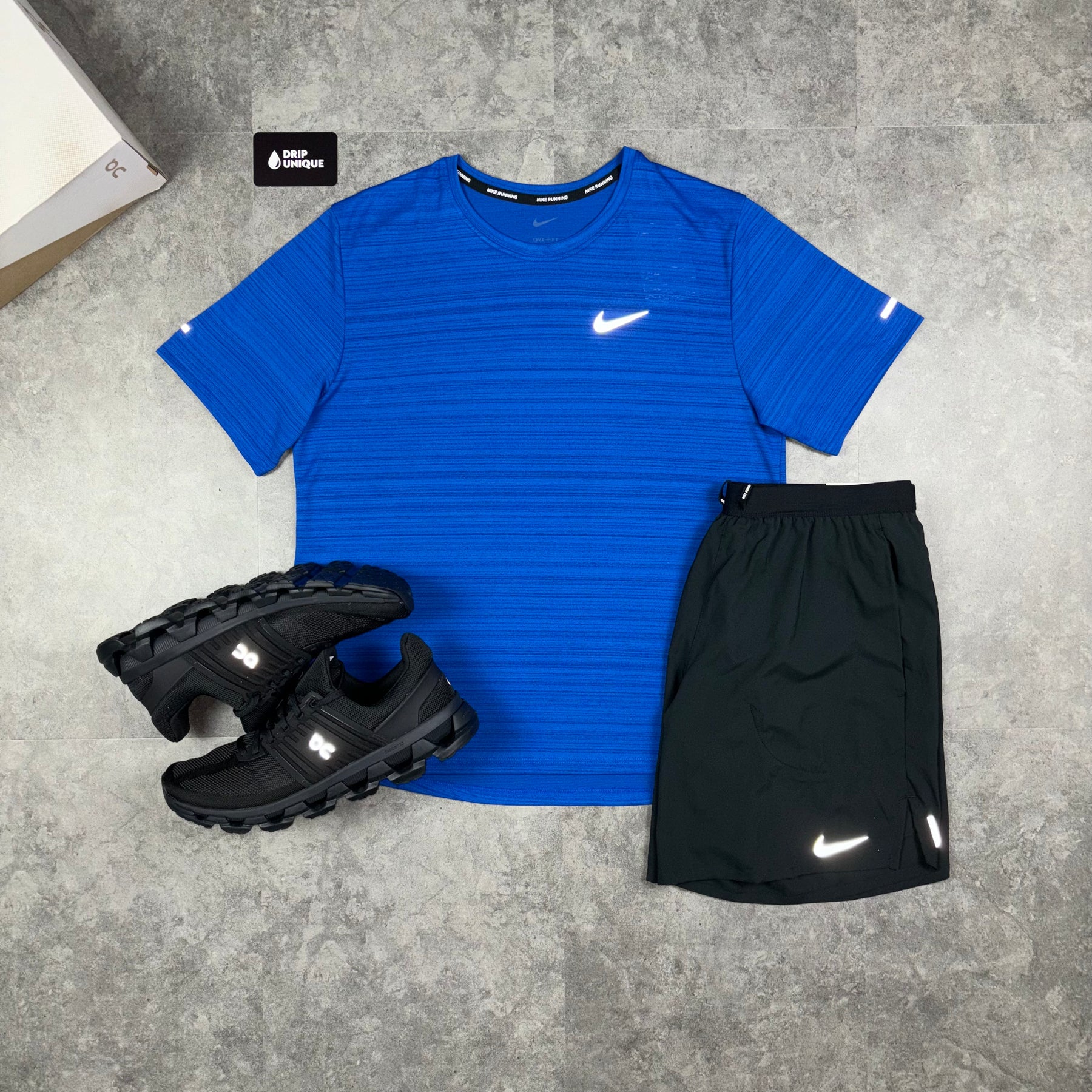 Black and royal blue nike shirt on sale
