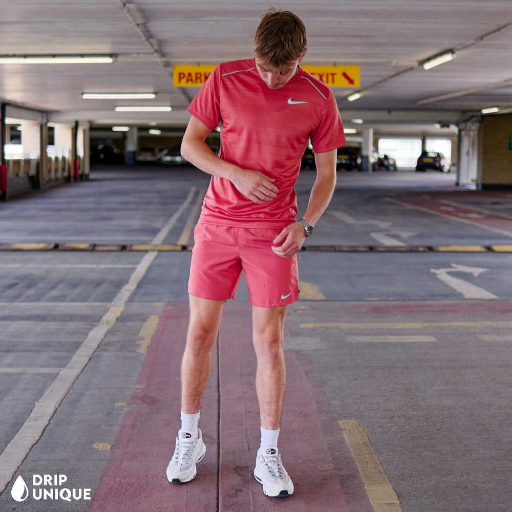 Nike Miler T-Shirt Adobe & Adobe Challenger Shorts Set, Nike Sets for men, dripuniqueuk