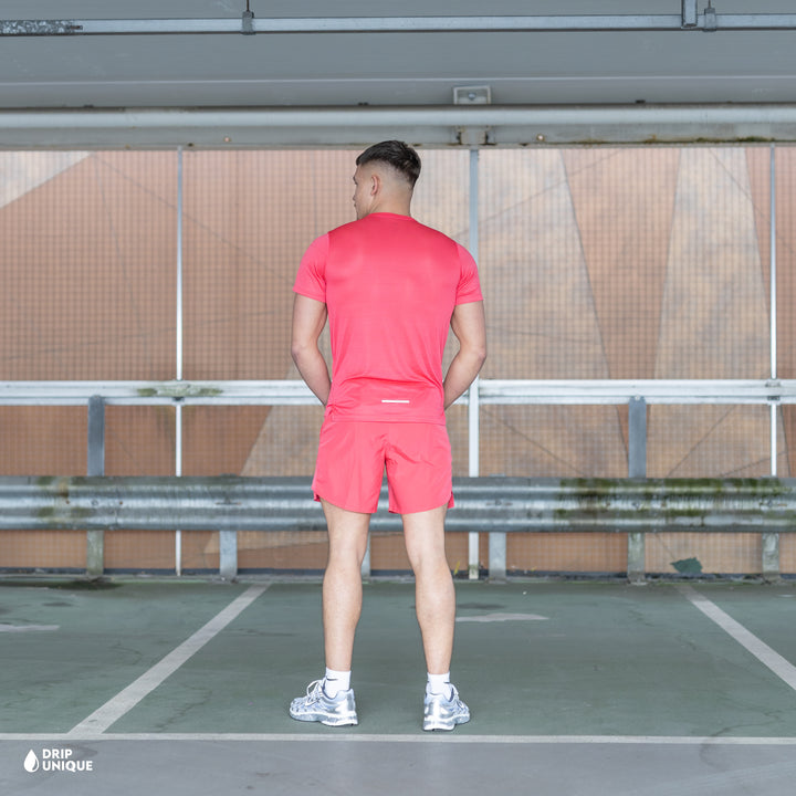 Nike Miler T-Shirt Aster Pink & Aster Pink Challenger Shorts Set, nike miler set, dripuniqueuk