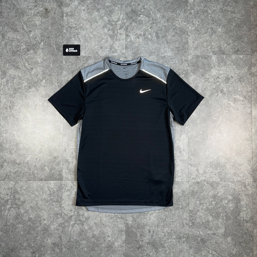 Nike Miler T-Shirt Black / Grey, nike miler, dripuniqueuk