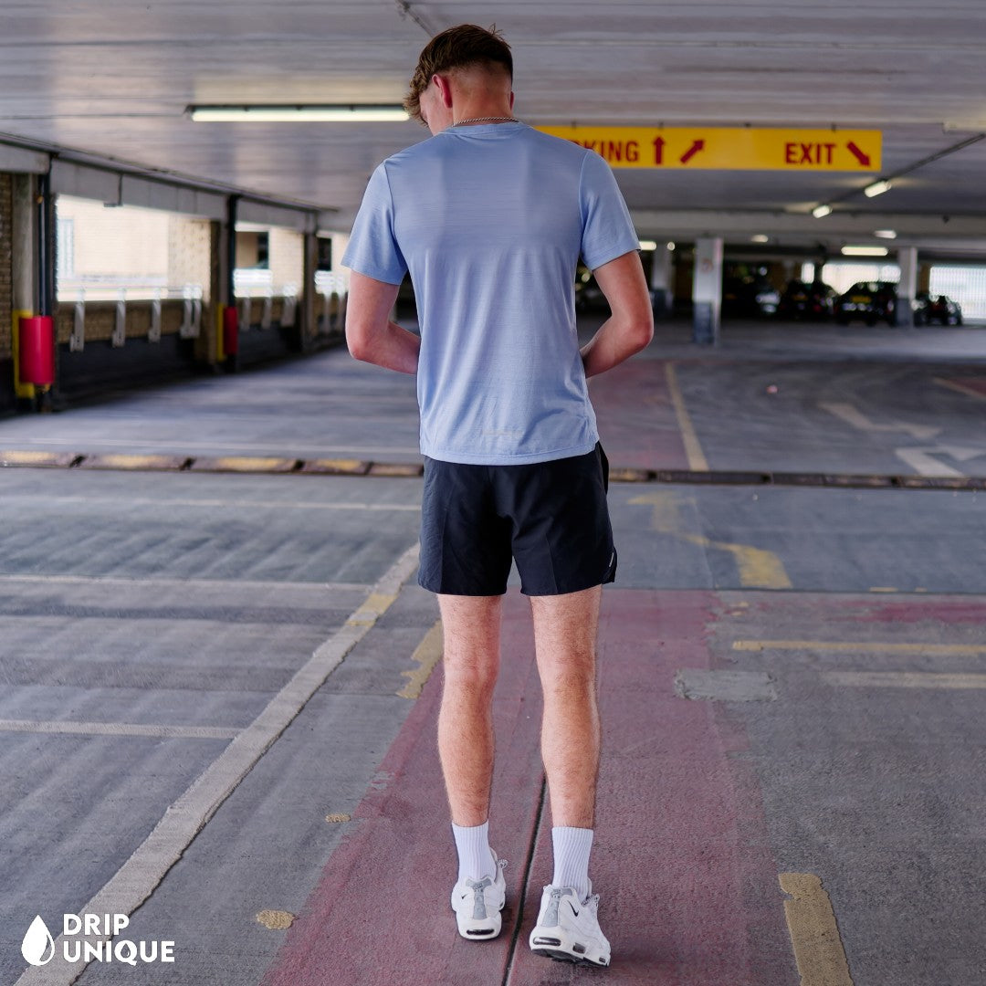 Nike Miler T-Shirt Cobalt Bliss & Black Flex Stride Shorts Set, Nike Sets, Nike Miler Set, dripuniqueuk