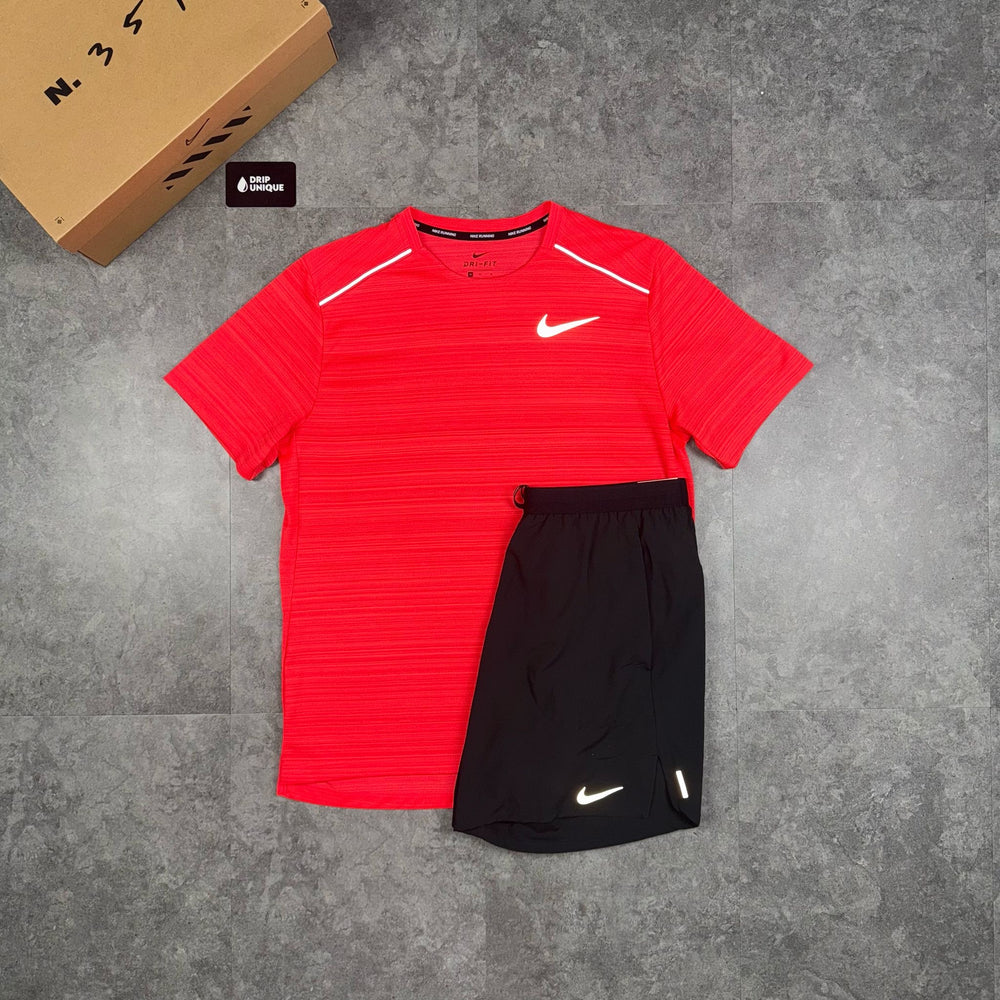 Nike Miler T-Shirt Crimson Red, Nike Miler Set, dripuniqueuk