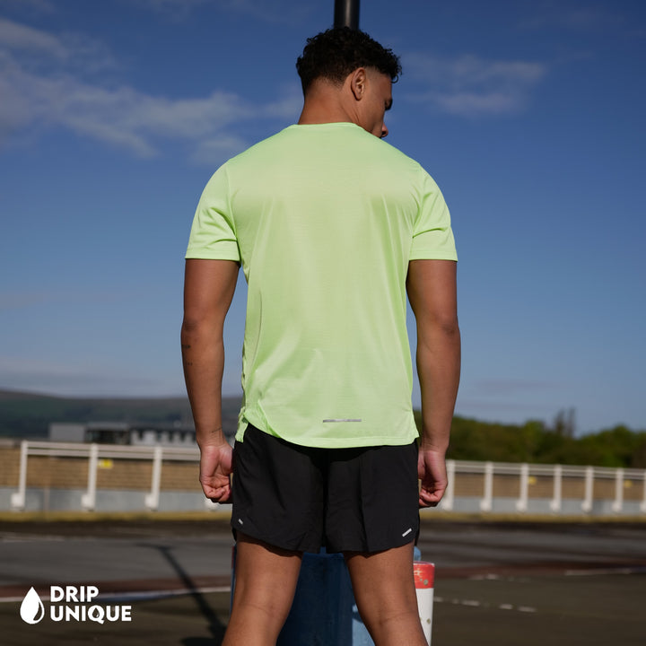 Nike Miler T-Shirt Ghost Green & Black Flex Stride Shorts Set, Shorts Set, dripuniqueuk