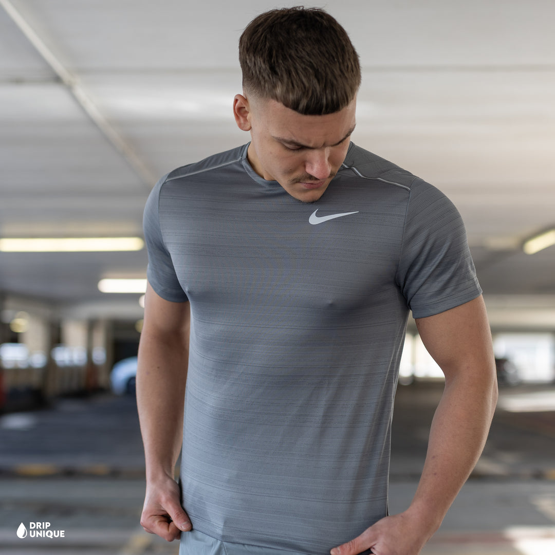 Nike Miler T-Shirt Grey, nike miler, dripuniqueuk