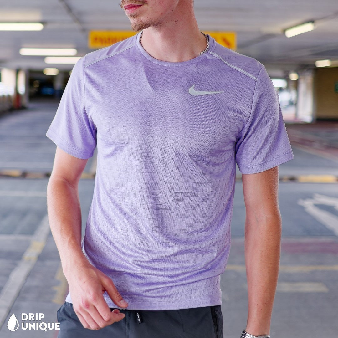 Nike Miler T-Shirt Lavender & Black Flex Stride Shorts Set, Nike Shorts Set, dripuniqueuk