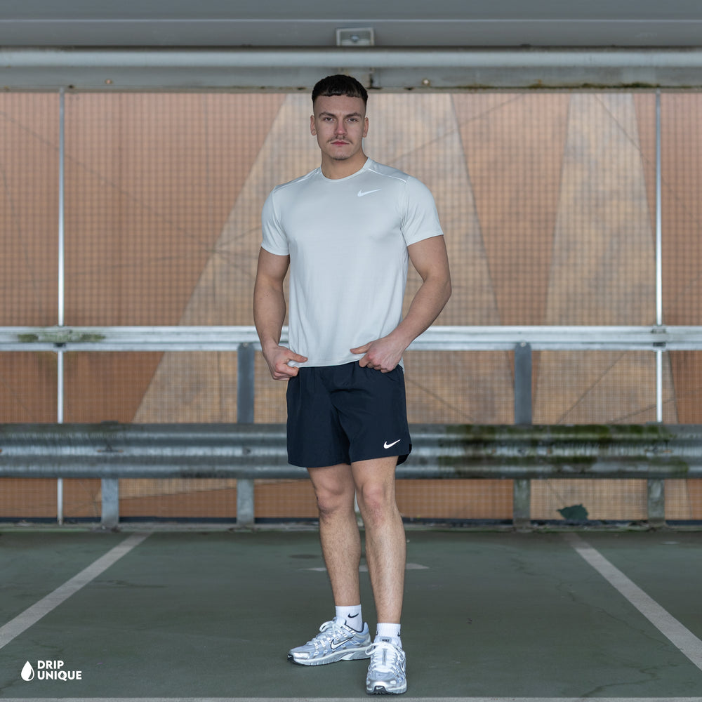 Nike Miler T-Shirt Light Bone & Black Challenger Shorts Set, nike set, dripuniqueuk
