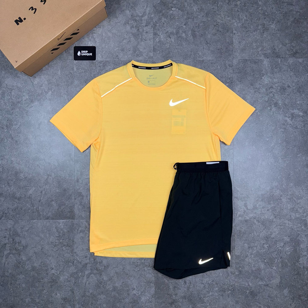Nike Miler T-Shirt Mango, Nike Miler Set, dripuniqueuk