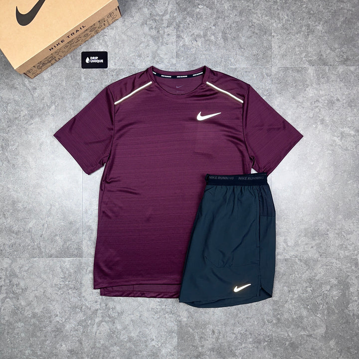 Nike Miler T-Shirt Midnight Maroon, Nike Miler 1.0, dripuniqueuk