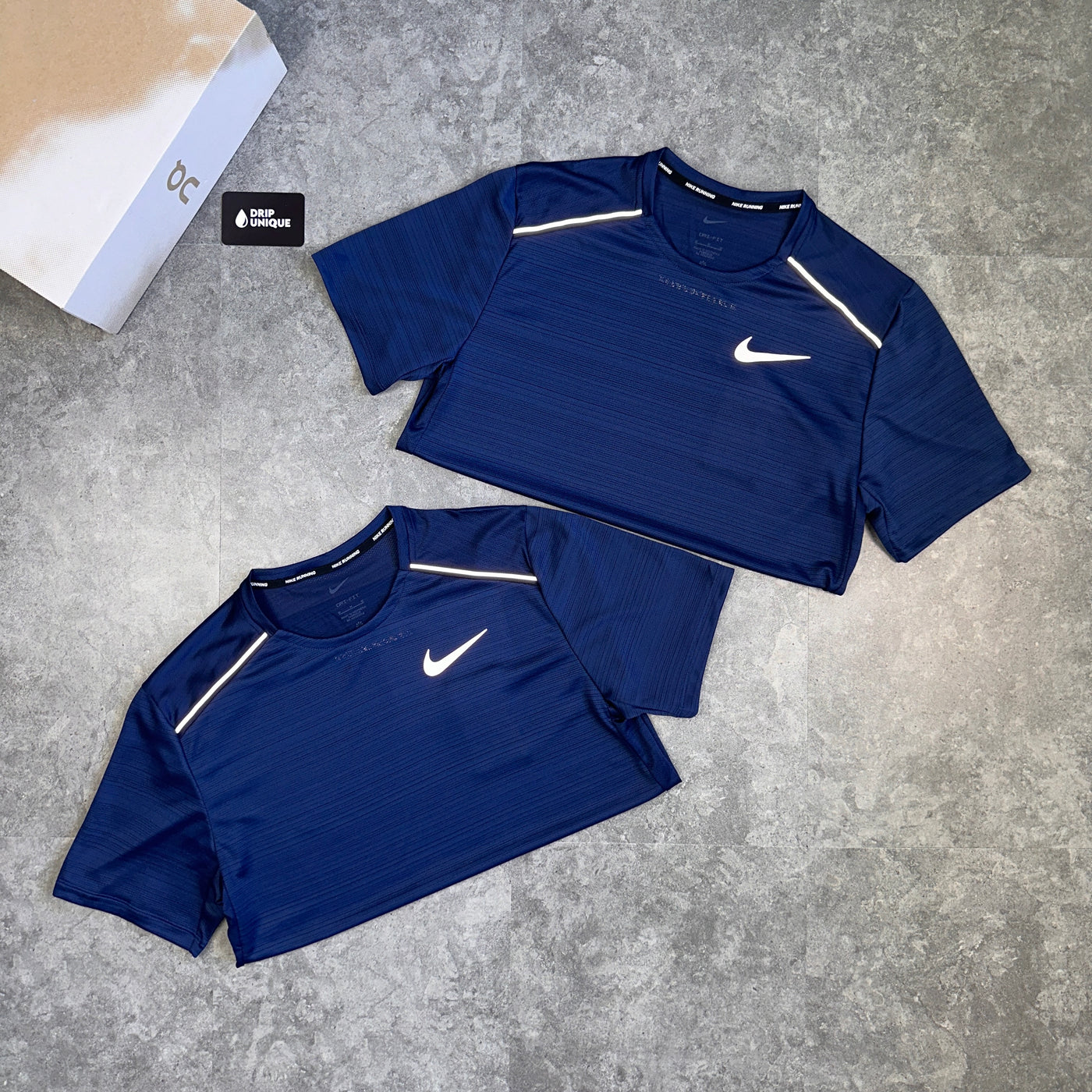 Men s Nike Miler T Shirt Navy Blue dripuniqueuk