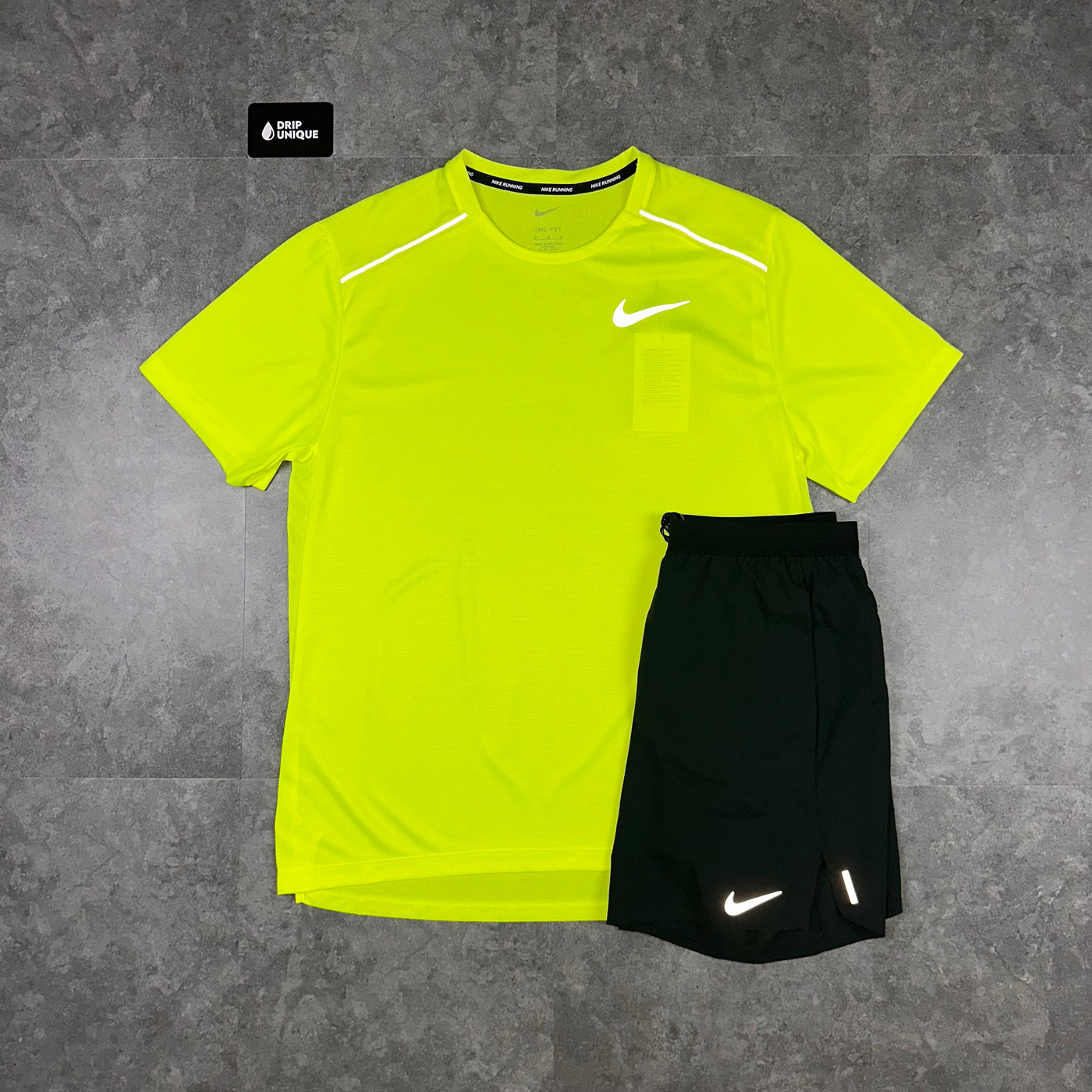 Neon green and black nike shorts store