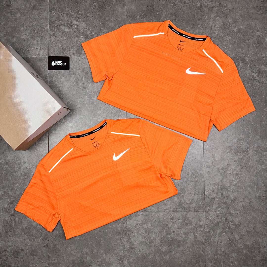 Nike miler orange top