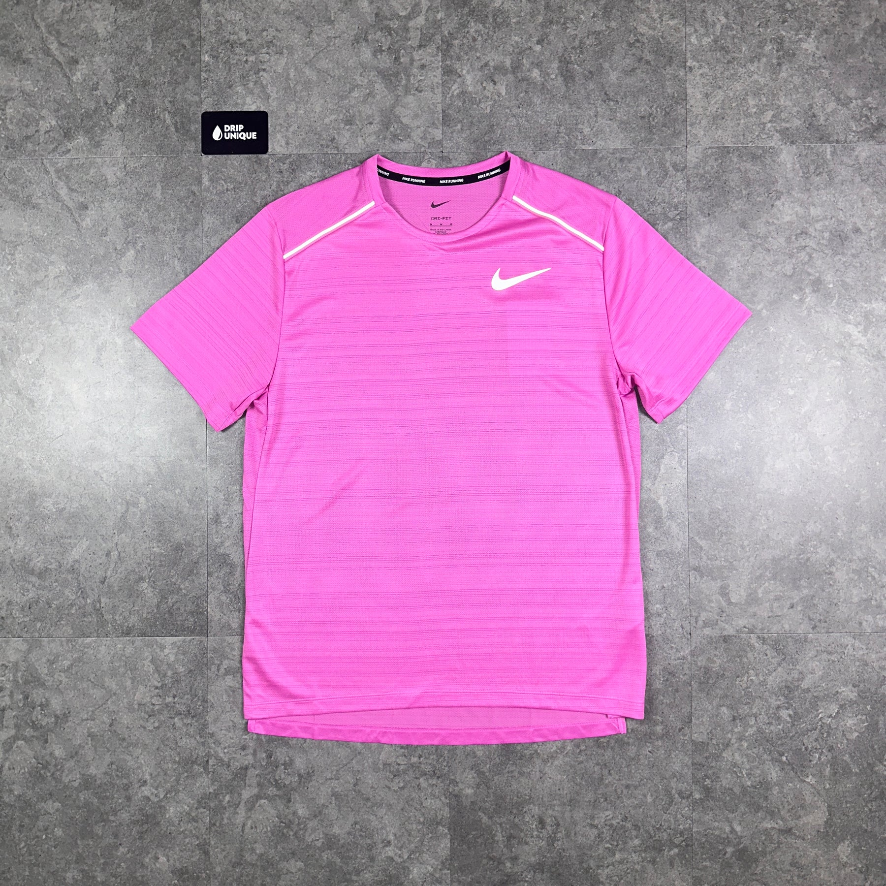 mens pink nike miler t shirt