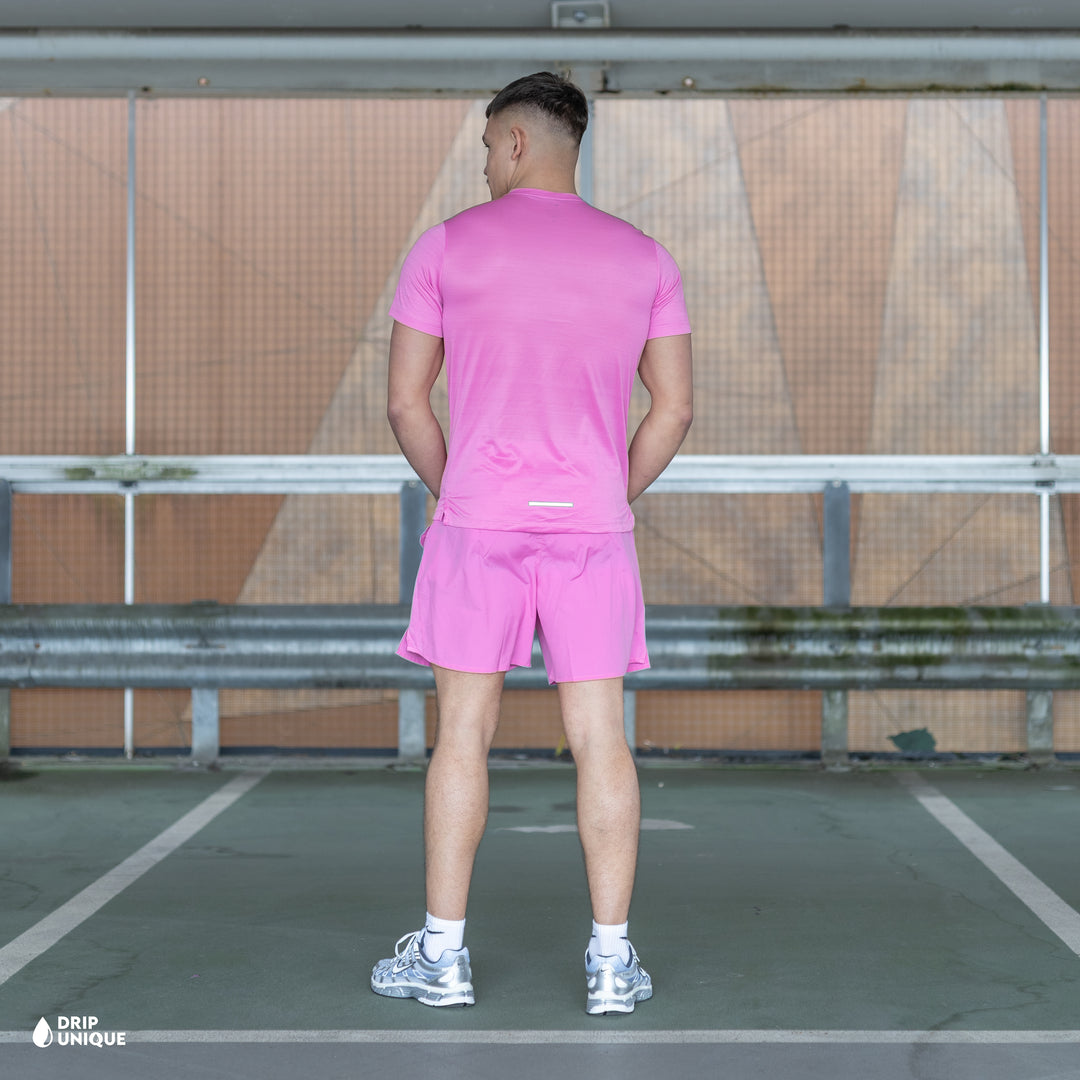 Nike Miler T-Shirt Playful Pink & Playful Pink Challenger Shorts Set, nike t-shirt set, dripuniqueuk