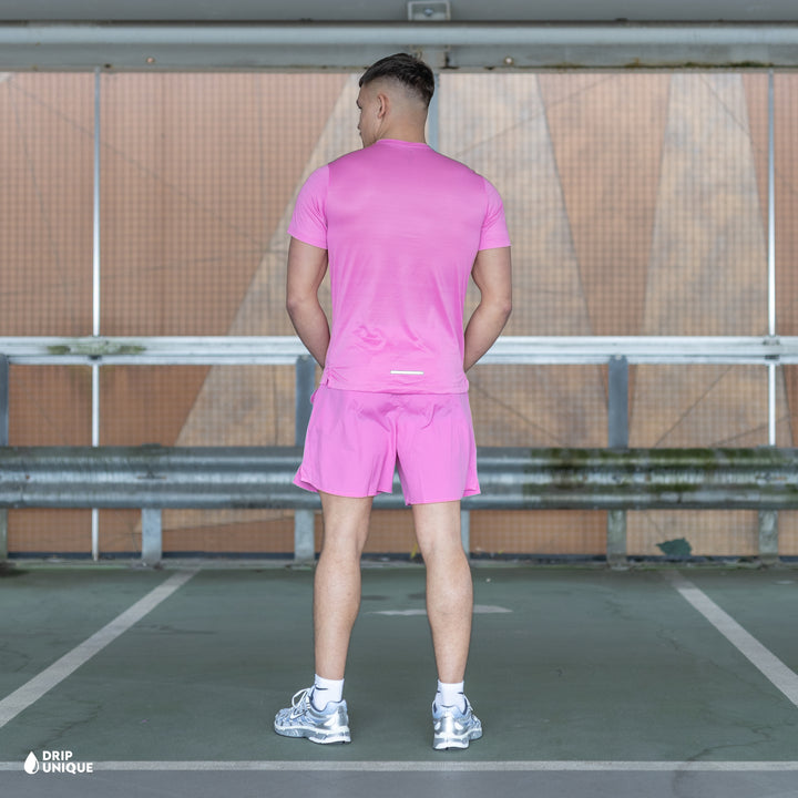Nike Miler T-Shirt Playful Pink & Playful Pink Challenger Shorts Set, nike t-shirt set, dripuniqueuk