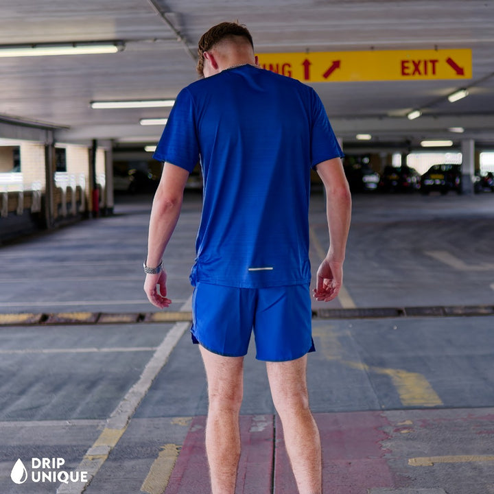 Nike Miler T-Shirt Royal Blue & Royal Blue Challenger Shorts Set, Nike Miler T Shirt, dripuniqueuk