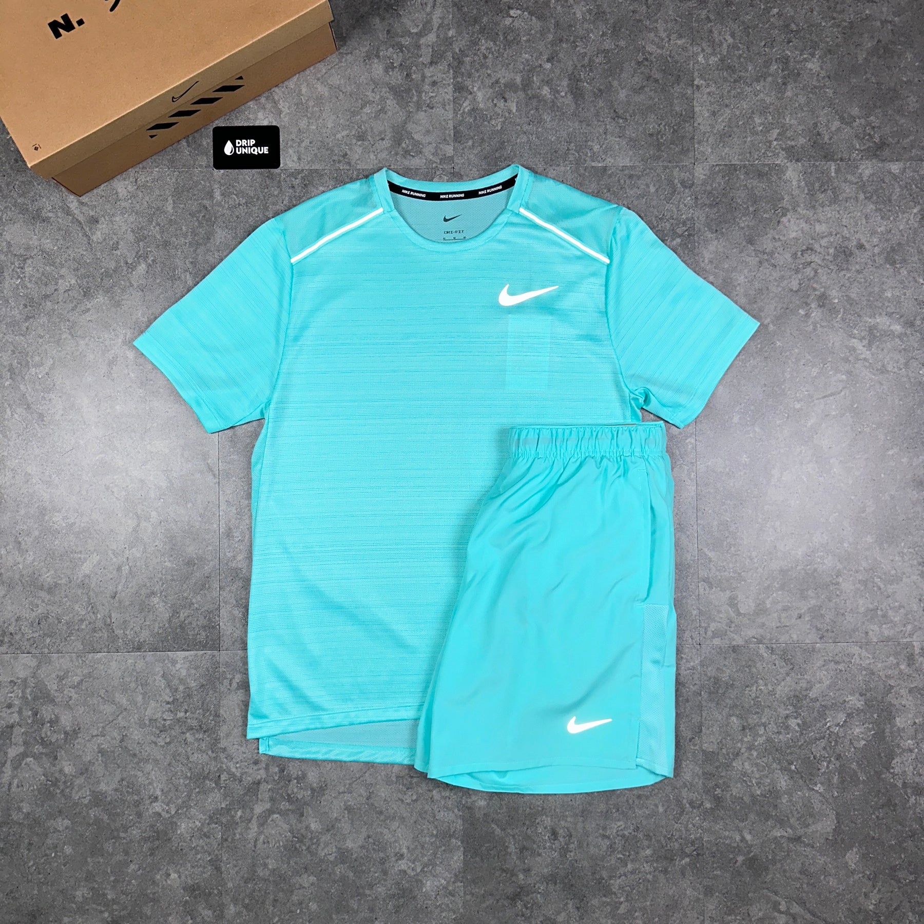 Nike Mens Hyper Blue Nike Shirt Nike Miler Hyper Turquoise