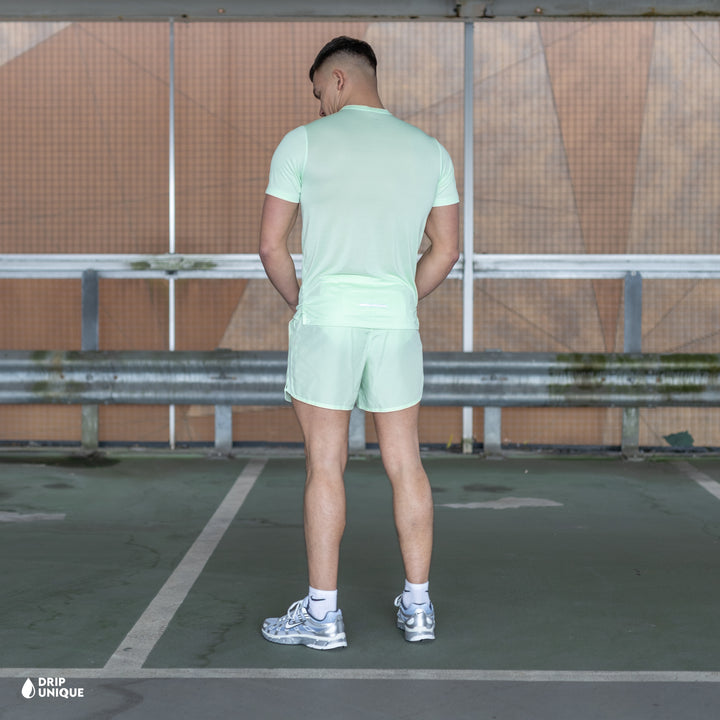 Nike Miler T-Shirt Vapour Green & Vapour Green Challenger Shorts Set, nike t-shirt set, dripuniqueuk