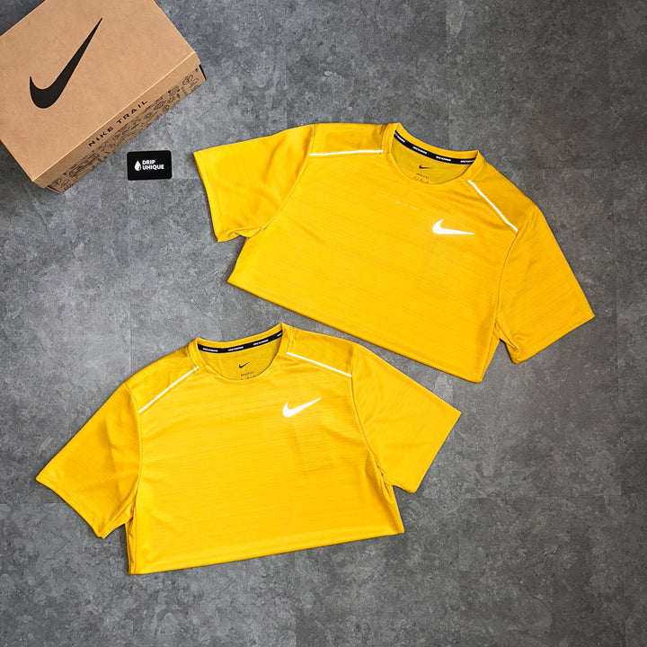Nike Miler T-Shirt Yellow, Nike Miler Top, dripuniqueuk