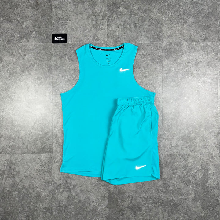 Nike Miler Vest Dusty Cactus & Dusty Cactus Challenger Shorts Set, Nike Sets, dripuniqueuk