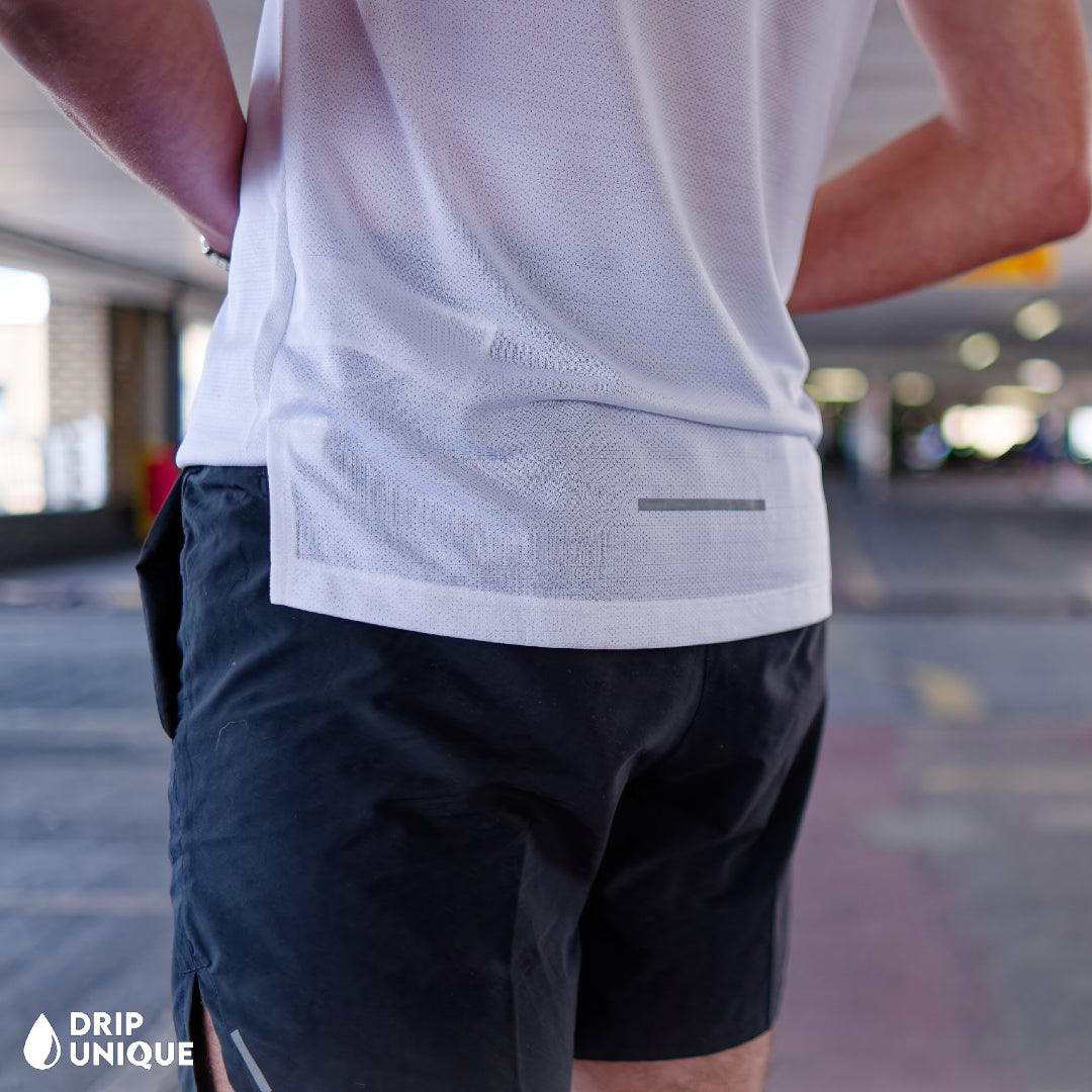 Men's Nike Miler Vest Ice White & Black Flex Stride Shorts Set, dripuniqueuk