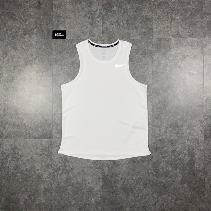Nike Miler Vest White, nike vest, dripuniqueuk