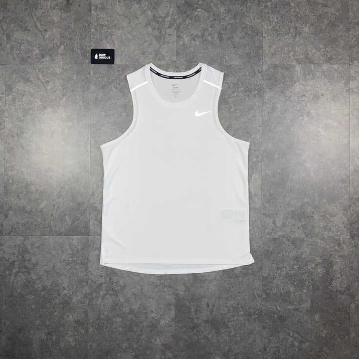 Nike Miler Vest White, nike miler vest, dripuniqueuk