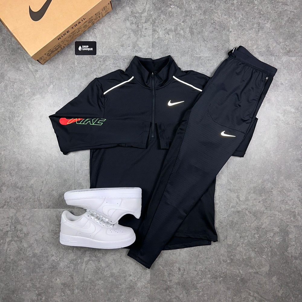 Nike NK Element 1/4 Zip Top Black, 1/4 Zip Mens Nike, dripuniqueuk