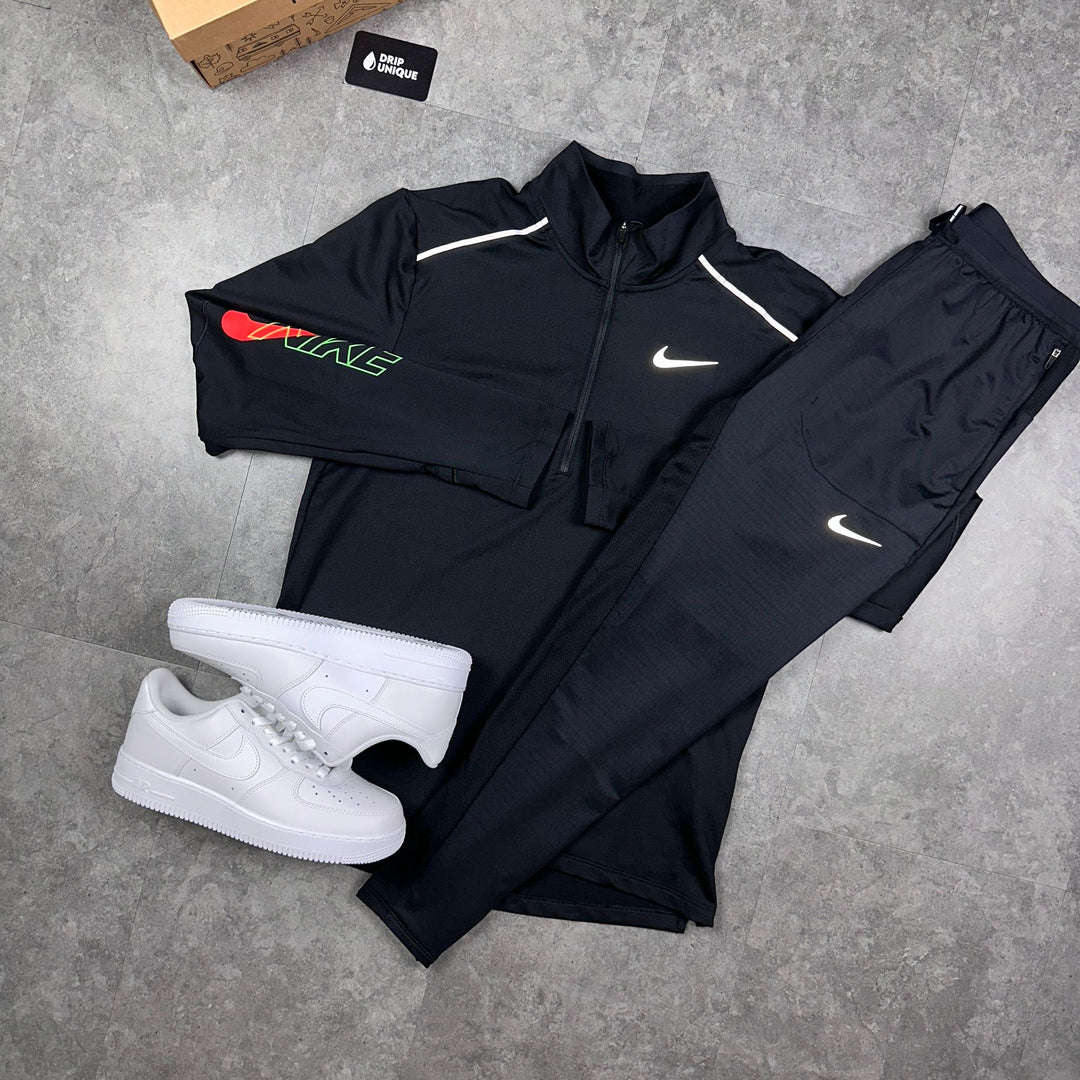 Nike NK Element 1/4 Zip Top Black, Nike Half Zip, dripuniqueuk