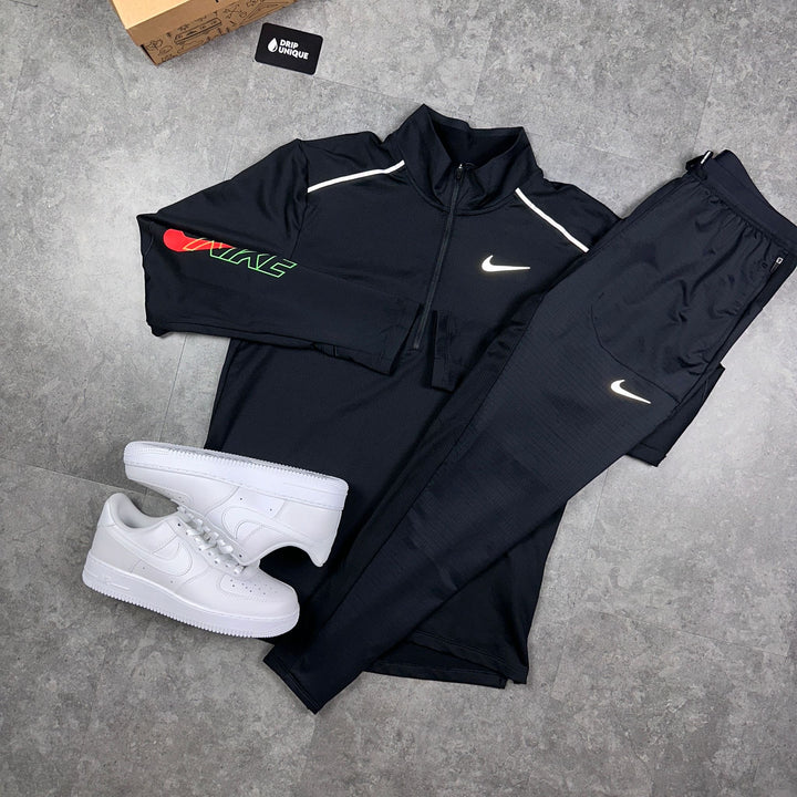 Nike NK Element 1/4 Zip Top Black, Nike Half Zip, dripuniqueuk