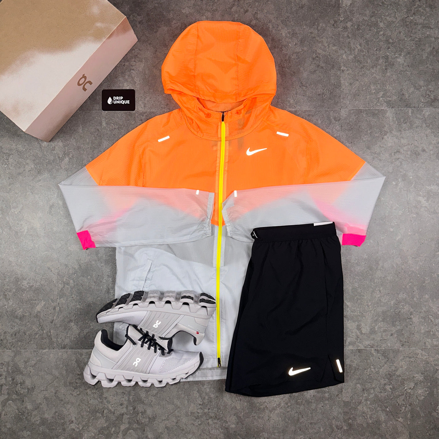 Orange and white nike jacket discount