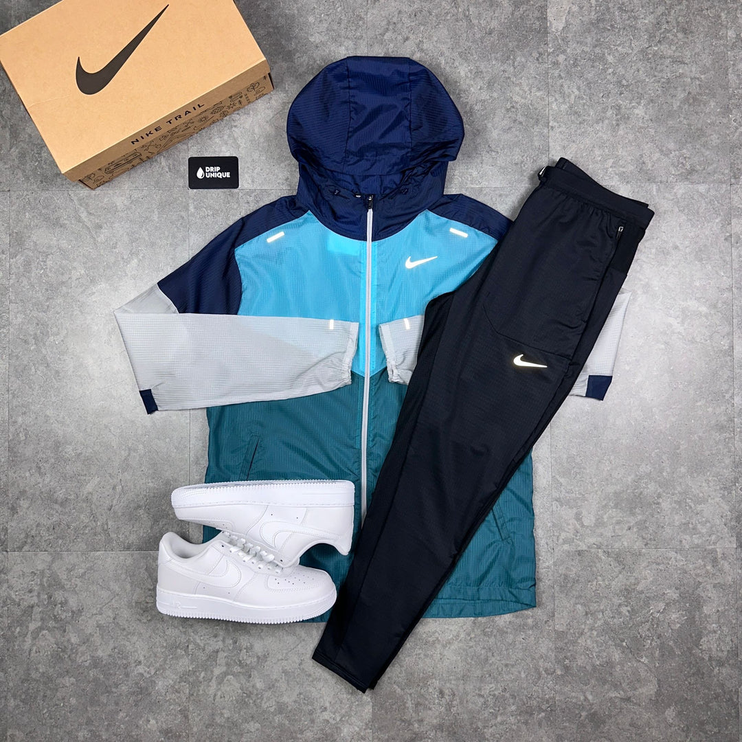 Nike windrunner pants blue discount