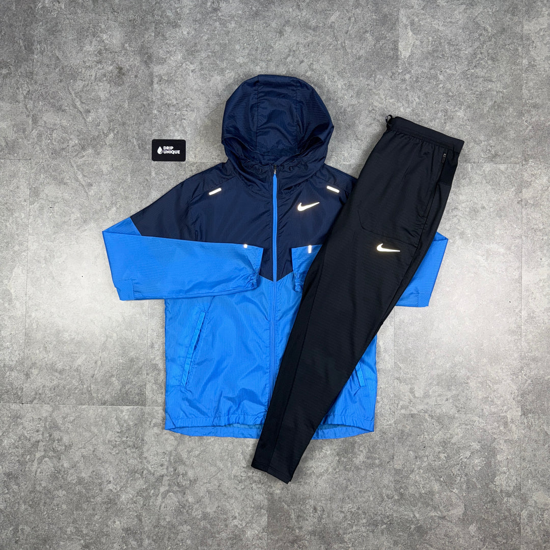 Nike NK Windrunner Jacket Royal Blue & Black Nike Phenom Pants Set, Nike Sets for men, dripuniqueuk