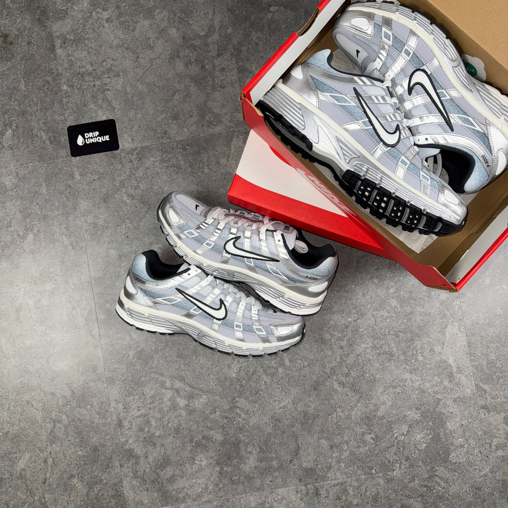 Nike P6000 Metallic White, Nike Trainers, dripuniqueuk