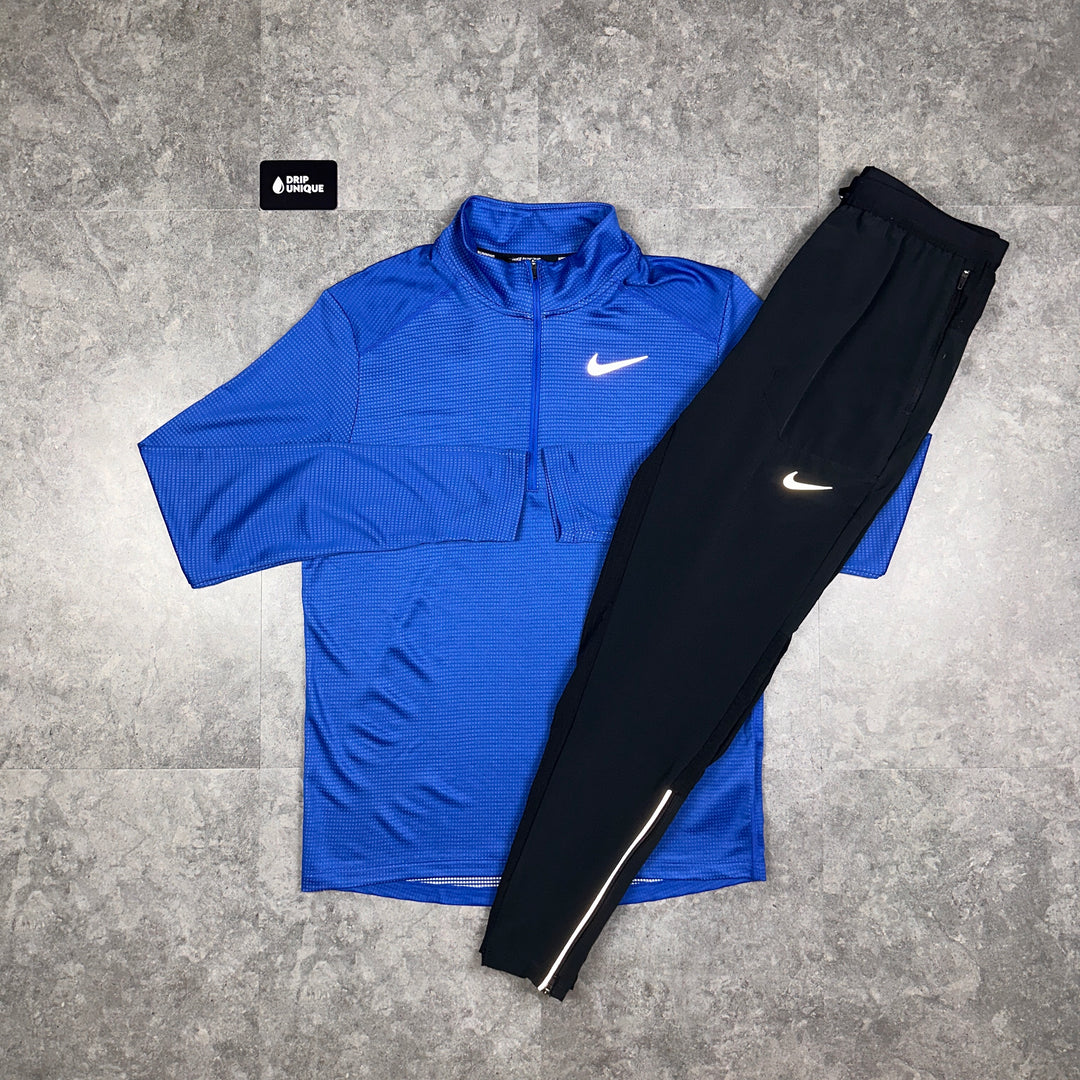 Nike Pacer 1 4 Zip Blue Black Phenom Pants Set