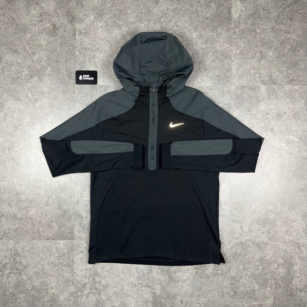 Nike Performance 1/4 Zip Jacket Black, Nike Windrunner Jacket, dripuniqueuk