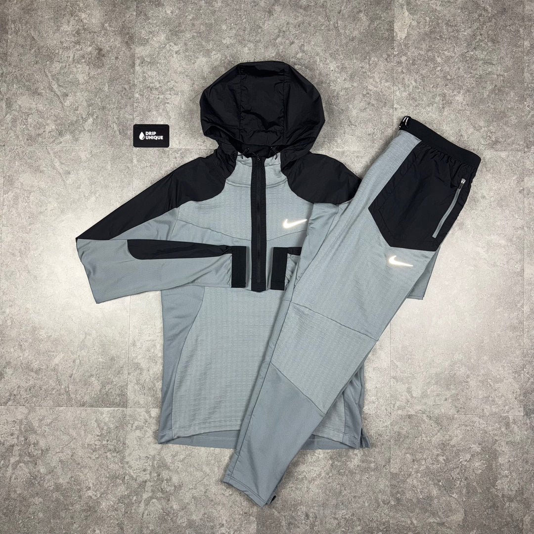 Nike Performance 1/4 Zip Jacket Grey & Grey Nike Pants Set, Nike Sets, dripuniqueuk