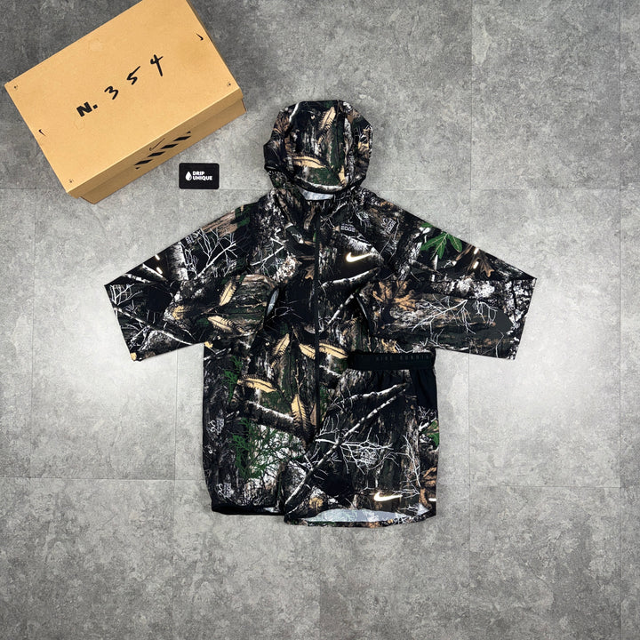 Nike Realtree Windrunner Jacket Camo & Camo Flex Stride Shorts Set, nike jacket set, dripuniqueuk