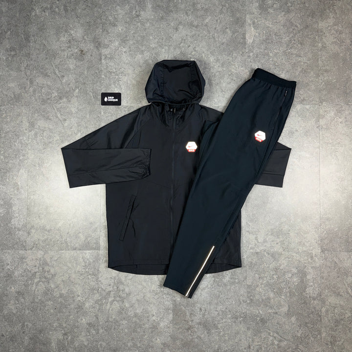 Nike Repel Miler City Windrunner Jacket Black & Black Nike City Phenom Pants Set, nike set, dripuniqueuk