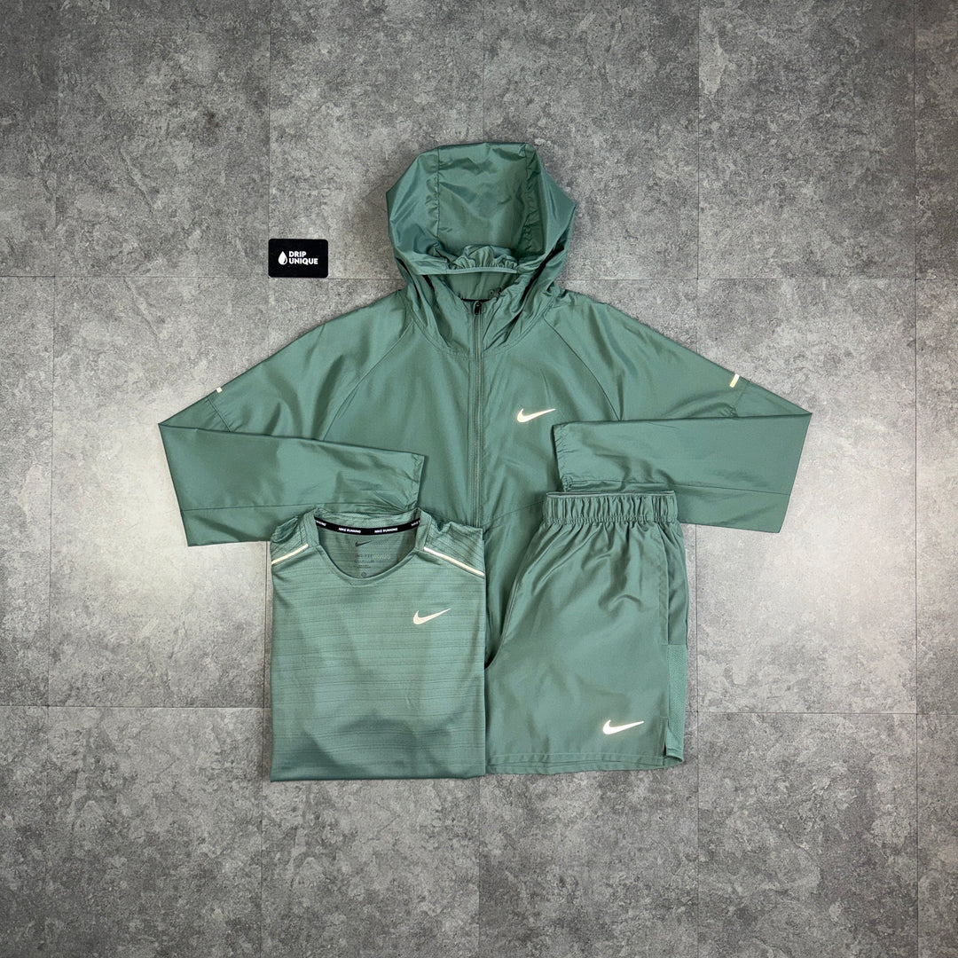 Nike Repel Miler Windrunner Clay Green Bundle, nike set, dripuniqueuk