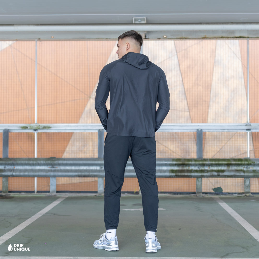 Nike Repel Miler Windrunner Jacket Black & Black Nike Challenger Pants Set, Nike Sets, dripuniqueuk