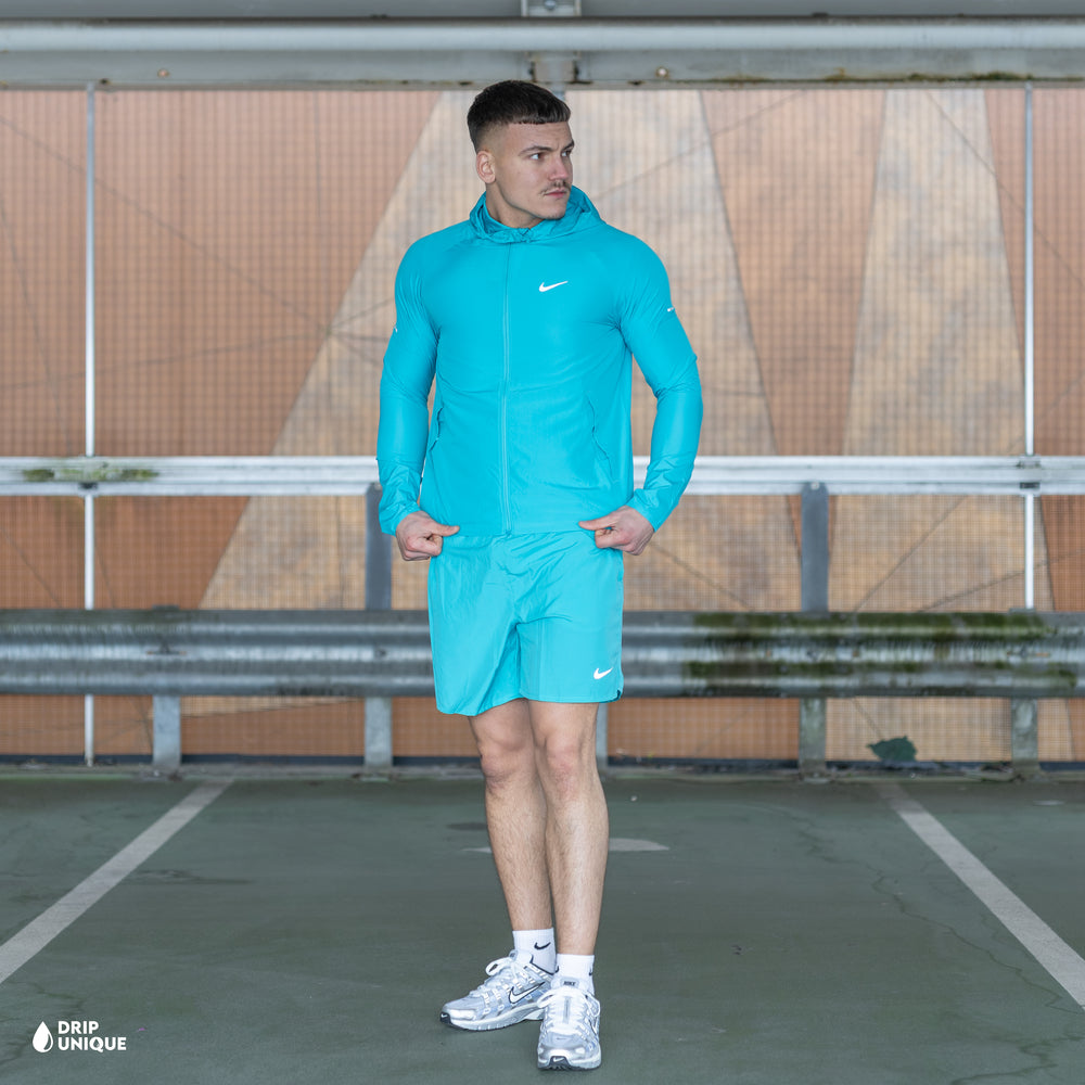 Nike Repel Miler Windrunner Jacket Dusty Cactus & Dusty Cactus Challenger Shorts Set, nike windrunner jacket set, dripuniqueuk