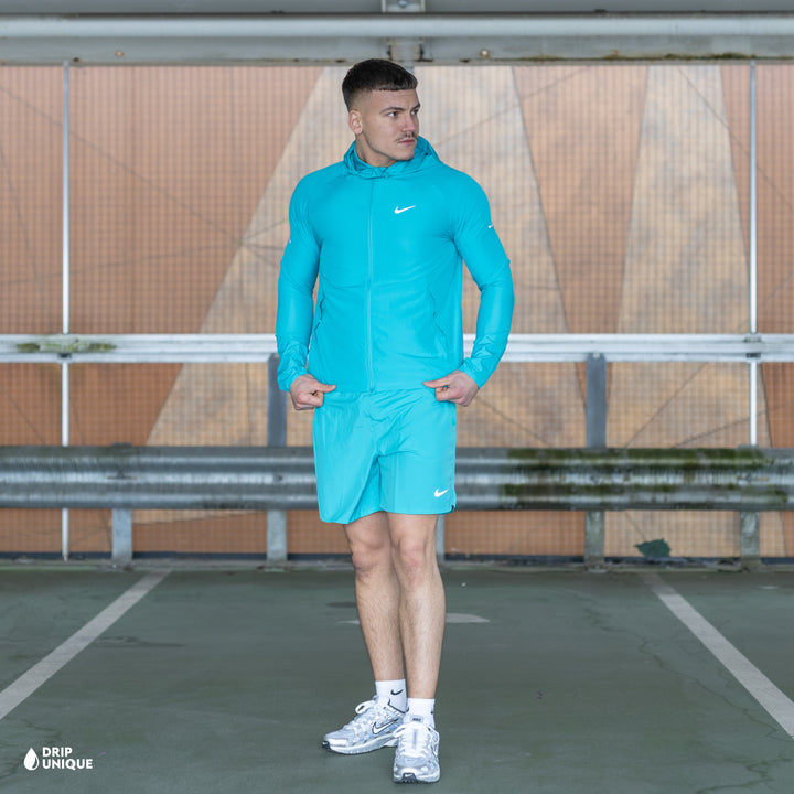 Nike Repel Miler Windrunner Jacket Dusty Cactus & Dusty Cactus Challenger Shorts Set, nike windrunner jacket set, dripuniqueuk