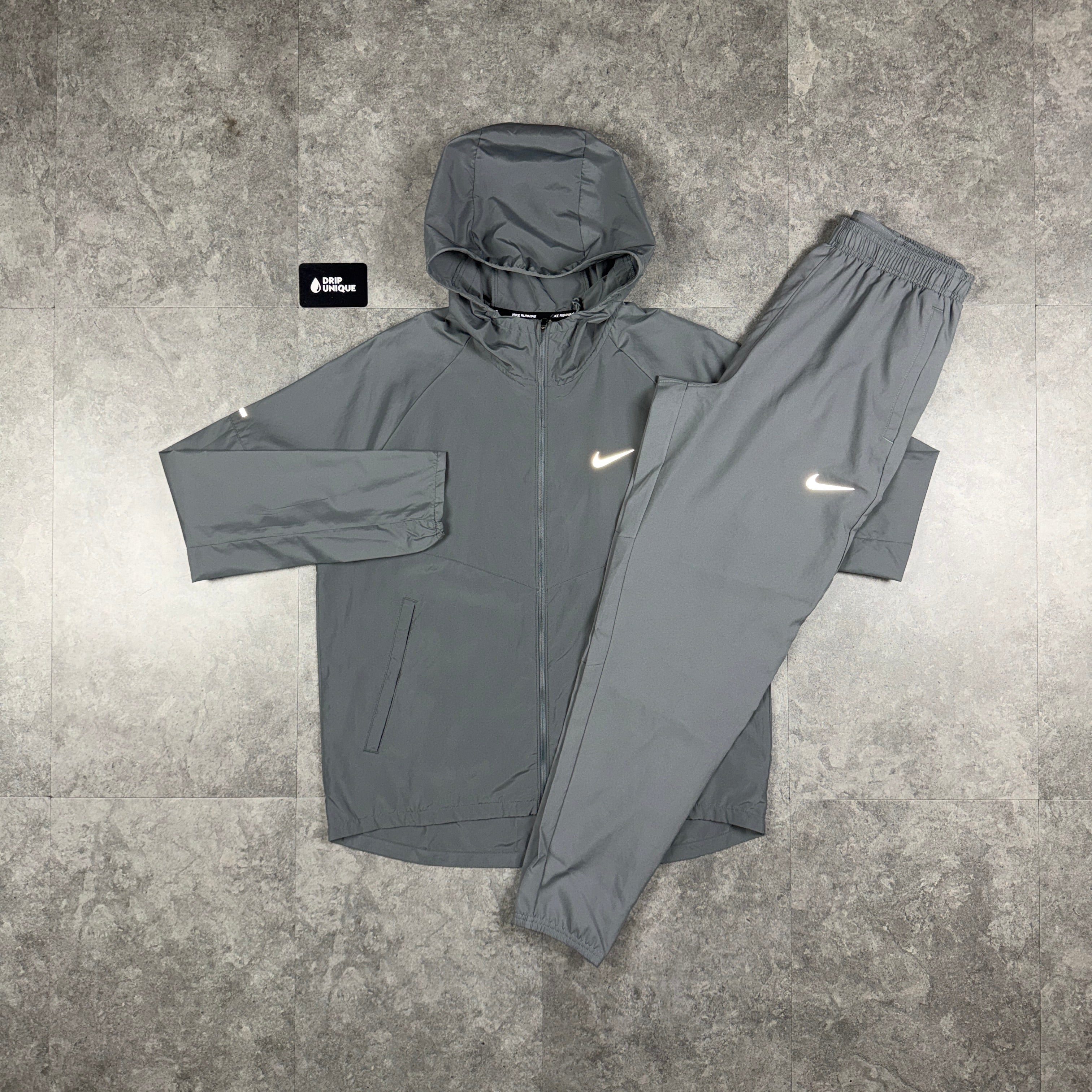 Nike Repel Miler Windrunner Jacket Grey & Grey Nike Challenger