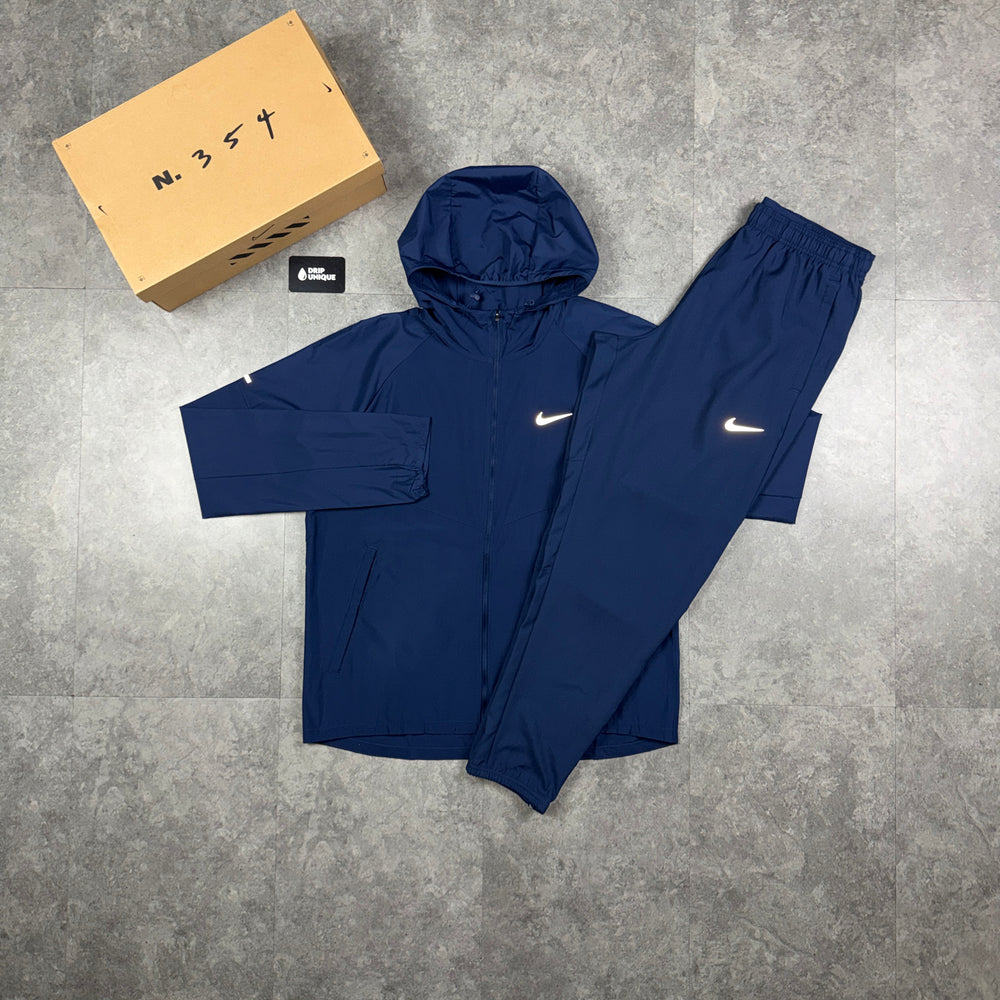 Nike Repel Miler Windrunner Jacket Midnight Navy & Navy Nike Challenger Pants Set, nike windrunner set, dripuniqueuk