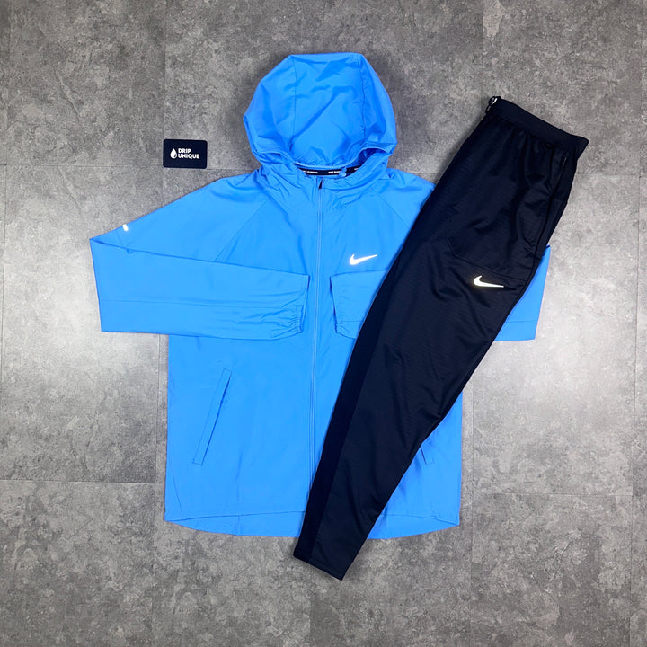 Nike Repel Miler Windrunner Jacket University Blue & Black Nike Phenom Pants Set, Nike Sets, dripuniqueuk