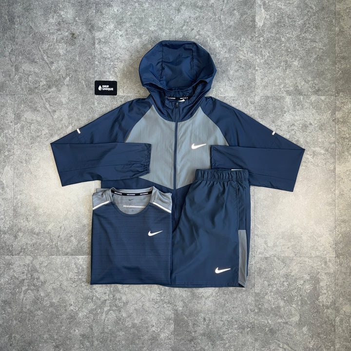 Nike Repel Miler Windrunner Navy / Grey Bundle, nike 3 piece, dripuniqueuk