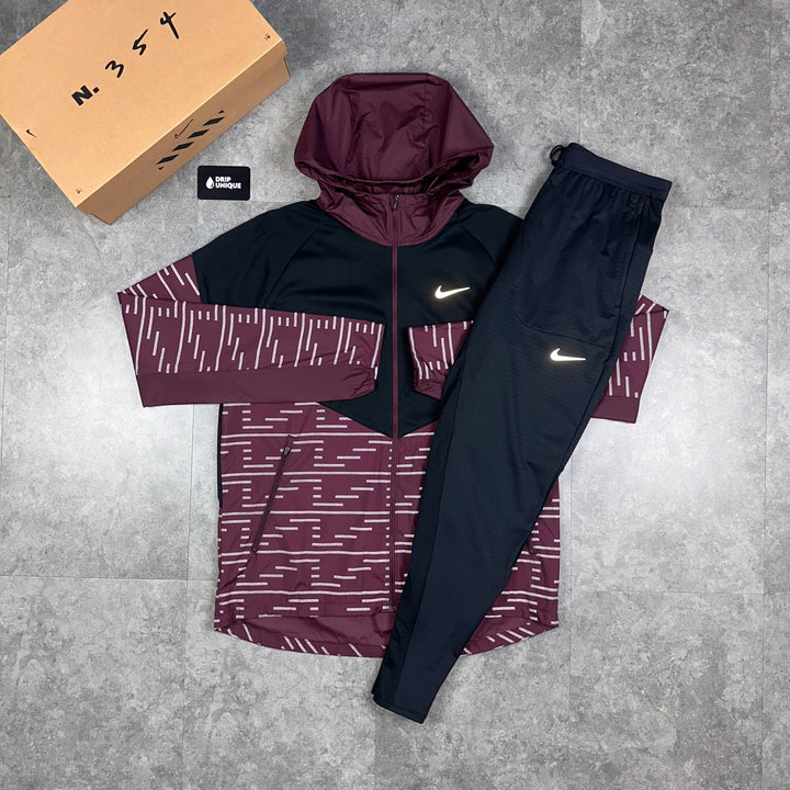 Nike Repel Running Division Flash Windrunner Jacket Maroon, Nike Jacket, dripuniqueuk