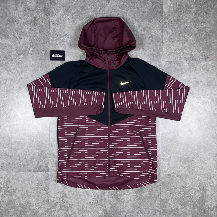 Nike Repel Running Division Flash Windrunner Jacket Maroon, Nike Windrunner Jacket, dripuniqueuk