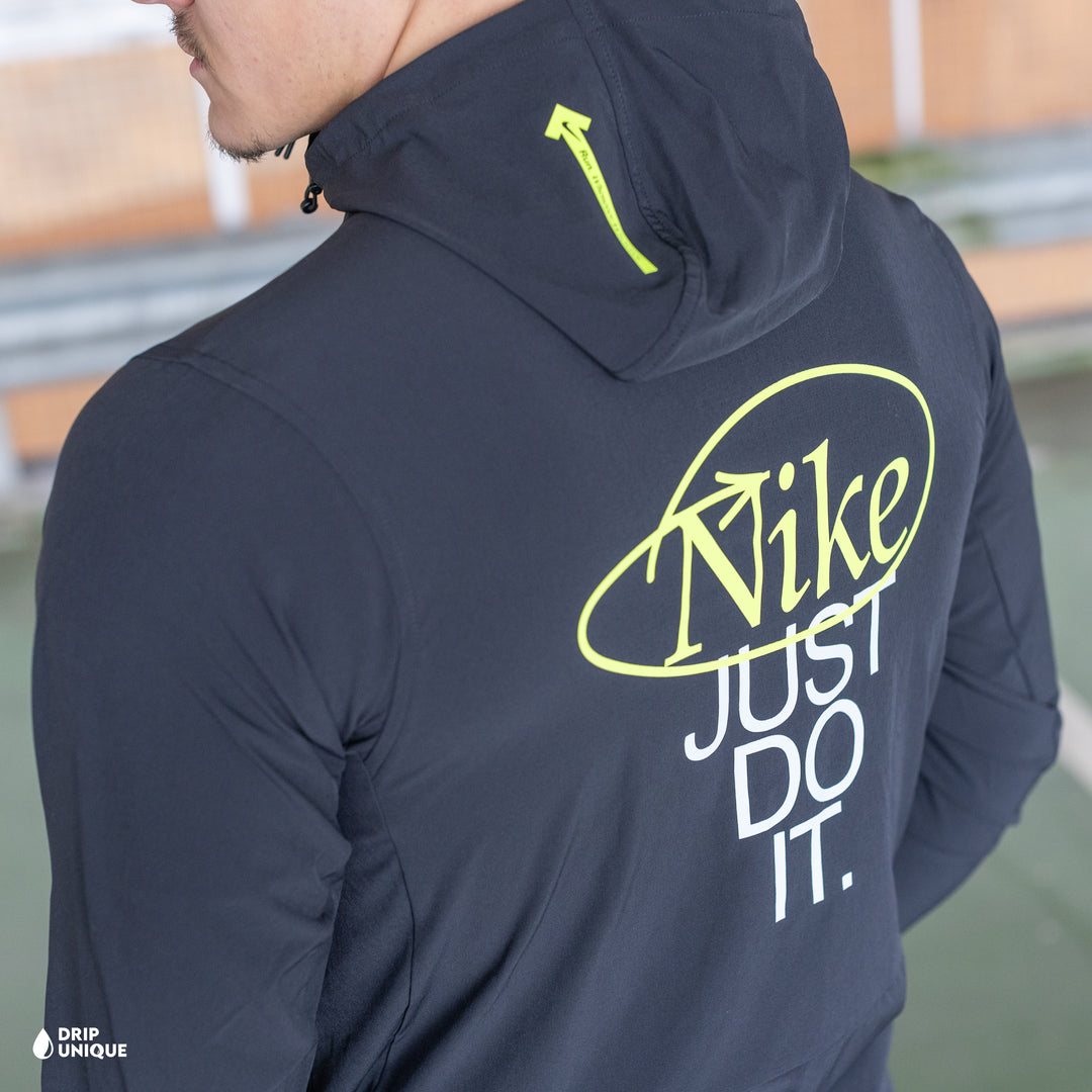 Nike Repel “Just Do It” Windrunner Jacket Black, Nike Windrunner Jacket, dripuniqueuk